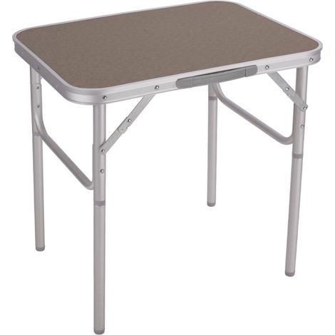 MESA PLEGABLE ALUMINIO 60X45X25/60 CM MARRON