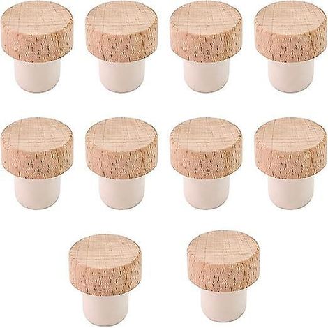 lot De 10 Bouchons En Forme De T Pour Bouteille De Vin, Bouchon Liege, Bouchons En Forme De T Rutilisables Pour Huiles, Boissons Ou Liquides (1/5)