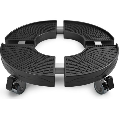 Support pour plantes à roulettes, réglable, 38-50 cm, plateau roulant avec roulettes pivotantes à 360°, capacité de charge 200 kg, plateau à roulettes pour une utilisation intérieure et extérieure (no (1/5)