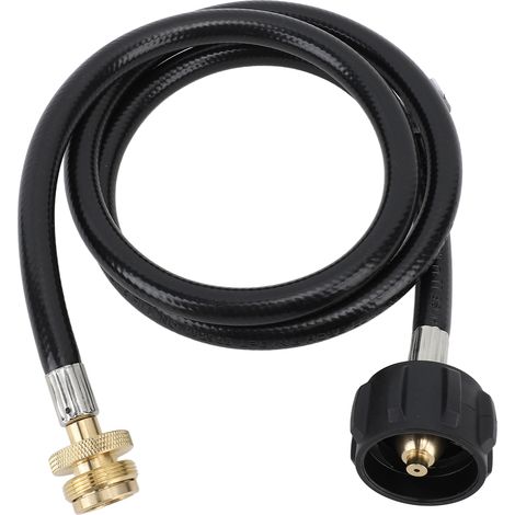 Tuyau adaptateur de propane de 1,2 m (4 pi) pour conversion de propane de 0,45 kg (1 lb) à 9 kg (20 lb) avec raccord en laiton de type QCC1 pour cuisinières à gaz à bouteille de gaz (1/5)