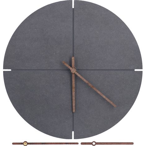Horloge Murale [Nordique Bois Nature] Pendule Silencieuse Quartz Grand Cadran 28cm Design Minimaliste Bureau Salon (1/5)