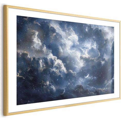 Poster – Astronomische Wunder: Wolken und Sterne in Harmonie