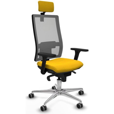 Piqueras y Crespo Horna chaise de bureau jaune design (1/3)