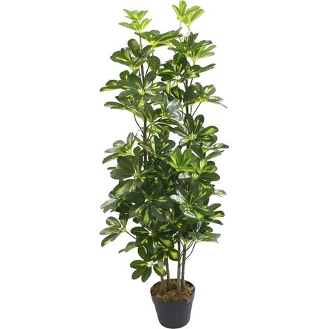 Planta artificial, aspecto realista, fácil montaje, 7 hojas, 120 cm (1/2)