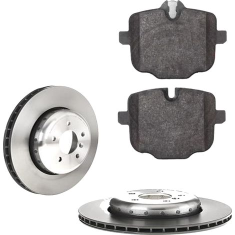 KIT FRENI POSTERIORI compatibile con BMW 8 (G14,G15,F91,F92) - DISCHI + PASTIGLIE OEM: P06101, P06109 / 39925 / 18670 , 18830 /SOSTITUZIONE DIRETTA/BASSA POLVERE/SILENZIOSO (1/5)