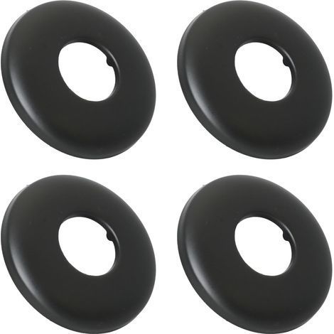 4pcs ( Noir) Rosace Mitigeur Douche Acier Inoxydable Ø 21mm x Ø 63 mm x hauteur 7 mm, Rosace Robinet, Garniture Pour Robinet De Douche Muraux (1/5)