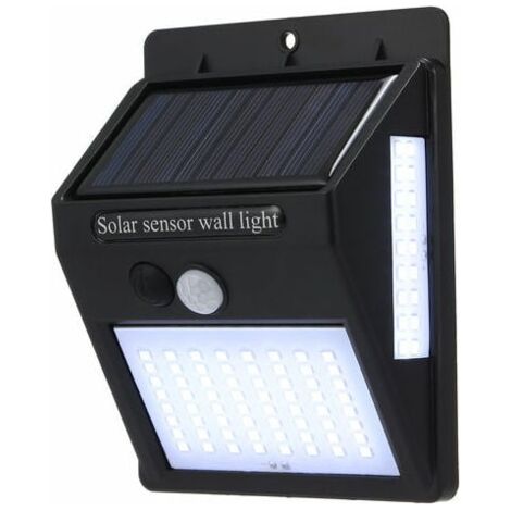 Applique murale solaire à 100 LED, étanche IP65, avec capteur de luminosité et économie d'énergie.-AquaForge (1/5)