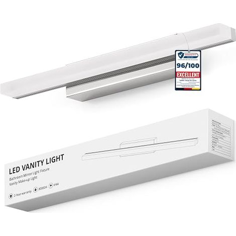 Bathroom Mirror Lamp 40 cm LED Wall Light Natural White 4000 K, 9 W Lighting 800 LM 44 Light Chrome Cabinet Lamp Bathroom Vanity Light Sink 230 V Shower Basin (1/5)