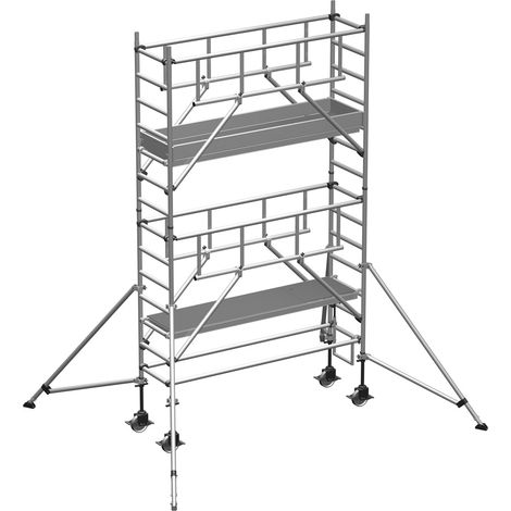 ZARGES Multitower S-PLUS 1T - Fahrgerüst Ausleger Arbeitshöhe 5.30 m 3.3 m + Plattform 0.60 m x 2.50 m (1/5)