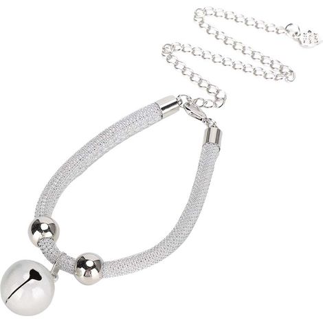 Magnifique collier réglable pour animal de compagnie, collier pour chat, avec cloche, pour la plupart des fournitures pour chiens (1/5)