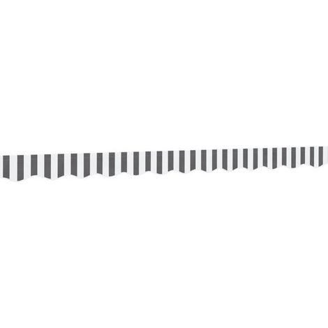 Tissu de remplacement pour rideau d'auvent blanc anthracite (1/5)