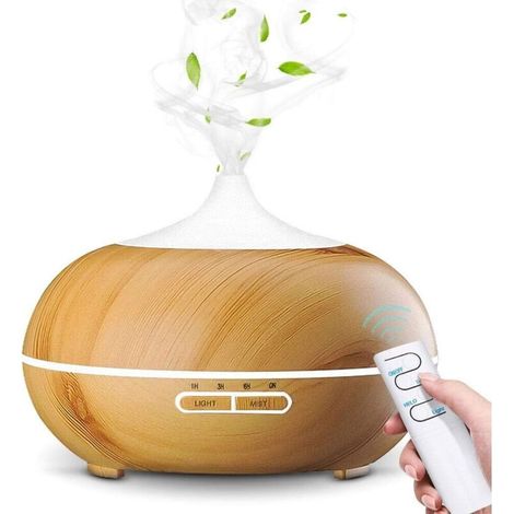 ZOLGINAH Diffuseur d'Huiles Essentielles, 550ml Mini Diffuseur Ultrasonique Brume Fraîche Arôme Parfum Electrique Diffuseur d'arômes avec Mode Brume Réglable & 7 Couleurs de LED (Jaune) (1/5)