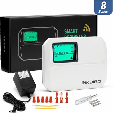 Contrôleur arrosage WiFi 8 zones intelligent, programmateur irrigation automatique, ajustement saisonnier, contrôle à distance, idéal jardin pelouse, gestion précise efficace (1/5)