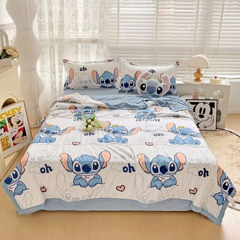 KLVGTIFS PU - Couette d'été pour enfant, plumes de soie et coton, 150x 200 cm-Douce et Confortable,Légère et Respirante Couverture (1/5)