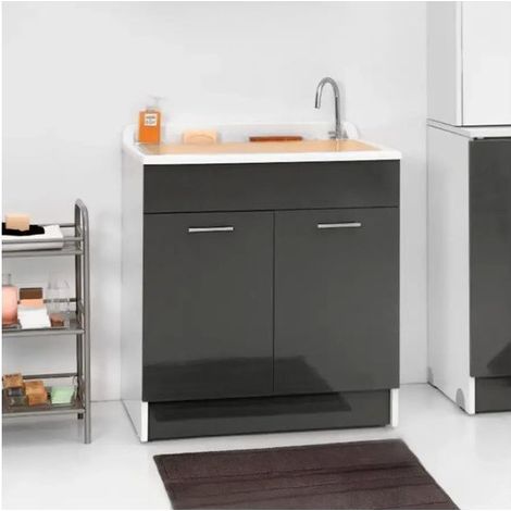 Lavatoio Colavene Twist Max 2 Ante e Asse Lavapanni 80x60x87 Antracite - 24180H (1/5)