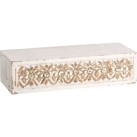 Étagère antique blanc patiné (1/2)