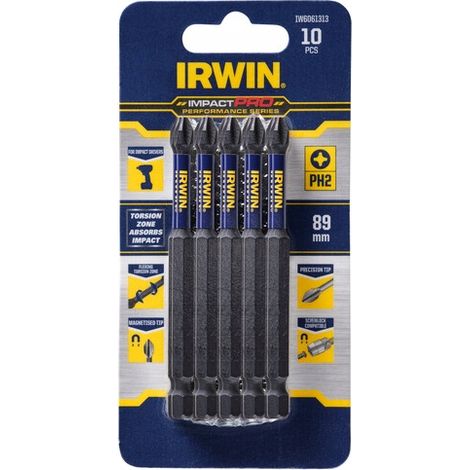 Punta de diamante IRWIN TIP PH2 x 89mm 10 uds. (1/4)