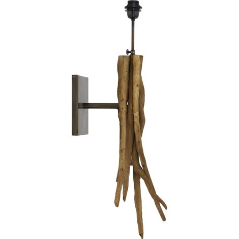 Light & Living - aplique de pared - Bluma - marrón - madera -