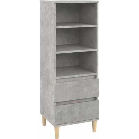 Maison Exclusive - Credenza Grigio Cemento 40x36x110 cm in Legno Multistrato (1/5)