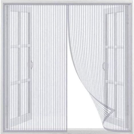 Moustiquaire - Magnétique - 120x120cm - Maille Ultra Fine - Fermeture Automatique - Blanc (1/4)