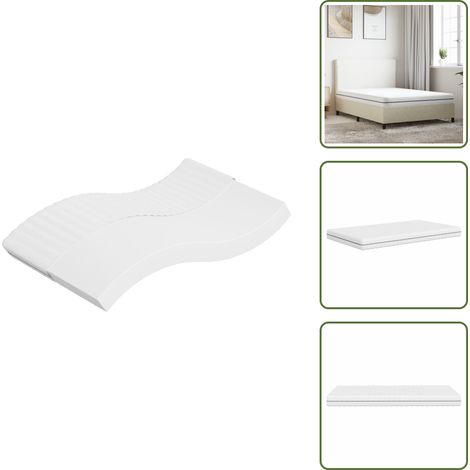 Matratze Schaumstoff Mittelweich 120x200 cm - Matratze - Schaumstoffmatratze - Federfreie Matratze - Doppelbettmatratze - Weiße Matratze (1/5)