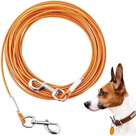Laisse pour chien, 3/6/9/15 m, laisse anti-mastication, pour chiens de taille moyenne à grande (1/5)