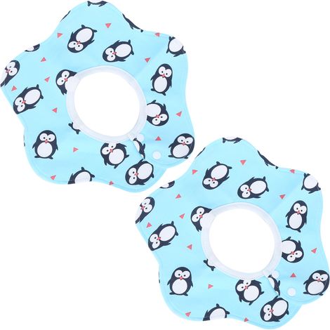 Lot de 2 bavoirs bébé 360° en pur coton imperméable pour enfants (1/5)