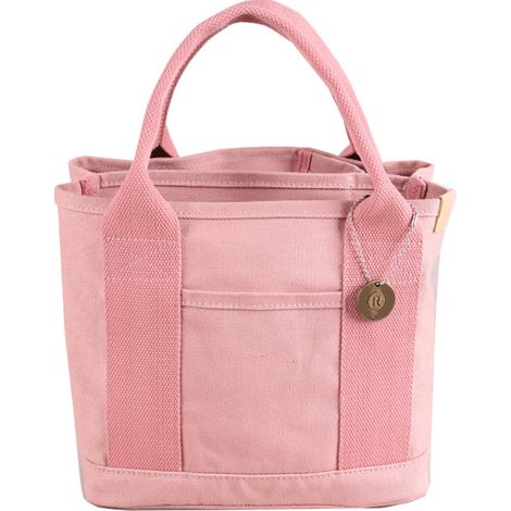 Sac à déjeuner toile rose unie grand format, sac isotherme portable pour sport et travail