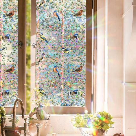 Lámina para ventanas,43x200cm,Adhesión electrostática,Lámina para ventanas para el hogar,Adhesión electrostática al vidrio,Lámina para vidrio (1/5)