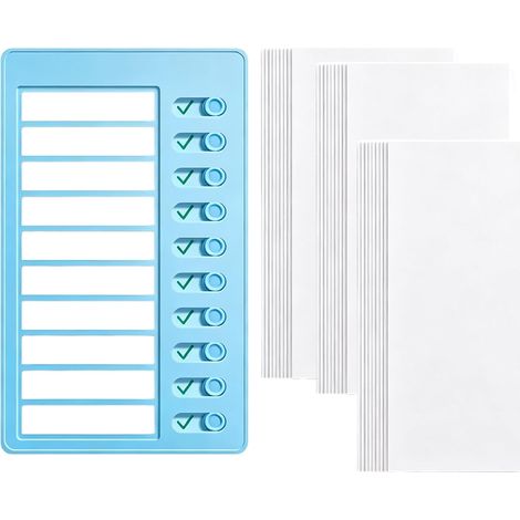 Tableau mémo en plastique, bloc-notes pour usage quotidien, avec feuilles blanches pour les tâches (1/2)