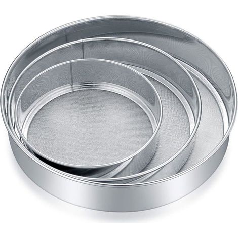 Set di 3 setacci in acciaio inox per farina, 3 diverse misure con maglia fine, per verdure e pasta. (1/5)