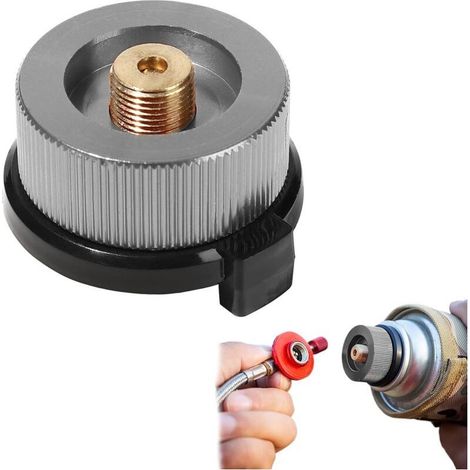 1 PCS Adaptateur de Cartouche de Gaz pour Rechauds de Camping, Adaptateur de Cartouche de Gaz à Bouteille de Gaz, Adaptateur. (1/4)