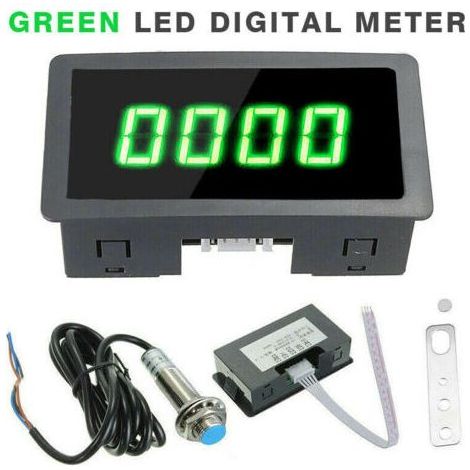 FENOPLASTICACompteur de vitesse tachymètre numérique 4 LED + capteur de commutateur de proximité Hall (1/5)