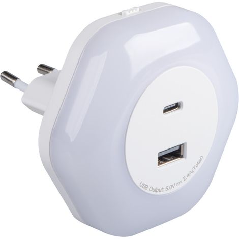 LAMPADA A LED PLUG-IN BOLA LED 2XUSB WW W - KANLUX                                                       - Luce CALDA (1/5)
