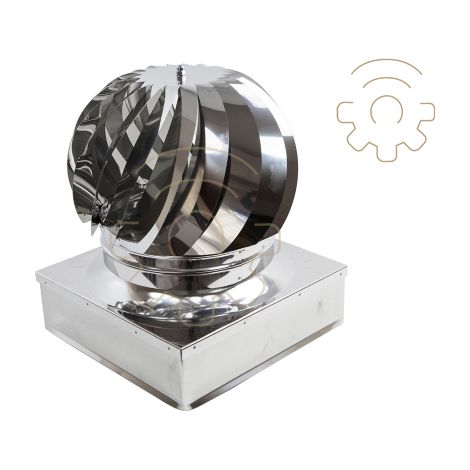 fumaiolo girevole acciaio inox attacco quadro 25x25 cm comignolo camino