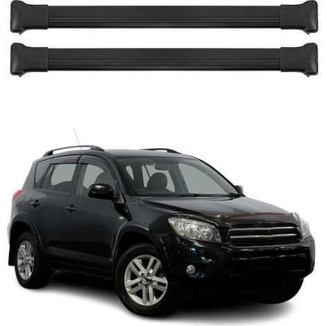 OMAC Aluminium Dachträger Querträger für Toyota RAV4 III 2006-2012 – Max. 75 kg – 2 Stangen Schwarz (1/5)
