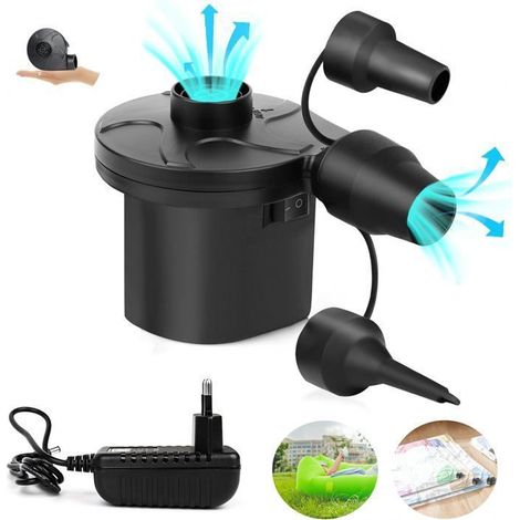 Pompe à air électrique avec 3 embouts pour sacs de couchage sous vide, matelas et piscines gonflables. (1/5)