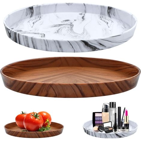 Plateau rond polyvalent en plastique réutilisable