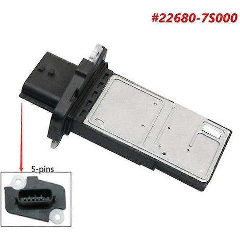 Capteur de débit d'air massique MAF 22680-7s000 compatible avec Nissan X-Trail, 350Z, Cube, NV200, Navara, Murano, Pathfinder, Maxima AFH70M-38 (1/5)