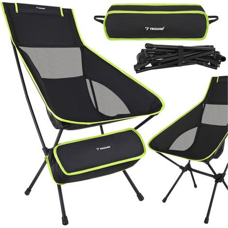 Chaise de pêche 41x52x86cm noire Trizand (1/5)