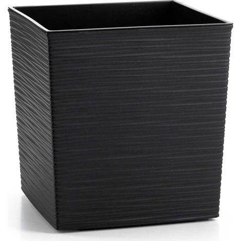 Vaso da fiori Flore Riflo nero h25x25 cm (1/5)