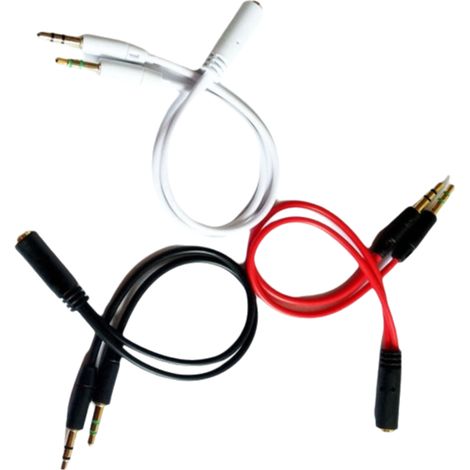 1 câble répartiteur audio en Y, prise jack 3,5 mm femelle vers 2 mâles, pour casque et micro d'ordinateur (1/5)