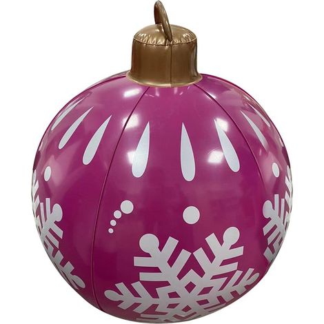 Boule de Noël Gonflable Personnalisable en PVC - Décoration de Fête - 60 cm