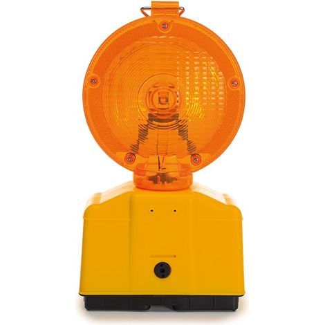 Perel Orangefarbene LED-Baustellenlampe, für hohe Sichtbarkeit auf der Baustelle oder in gefährlichen Bereichen