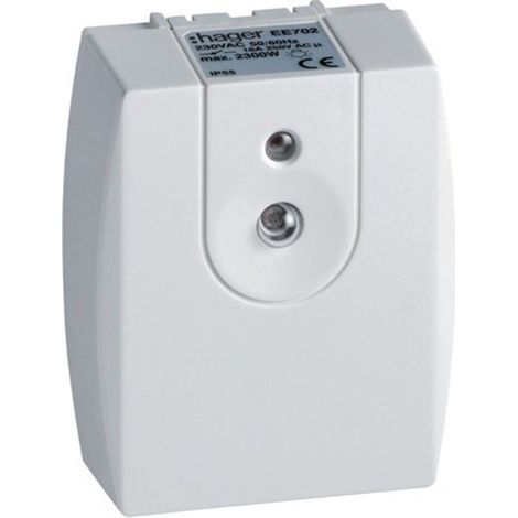 Hager EE702 Interrupteur crépusculaire blanc compact