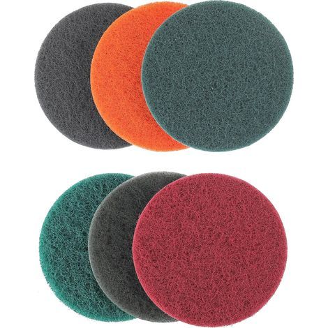Non-tissé abrasif 125 mm lot de 12 pour ponceuses excentriques éponges de ponçage éponges de polissage 125 mm convient aux métaux dont l'acier inoxydable le plastique la pierre (1/5)