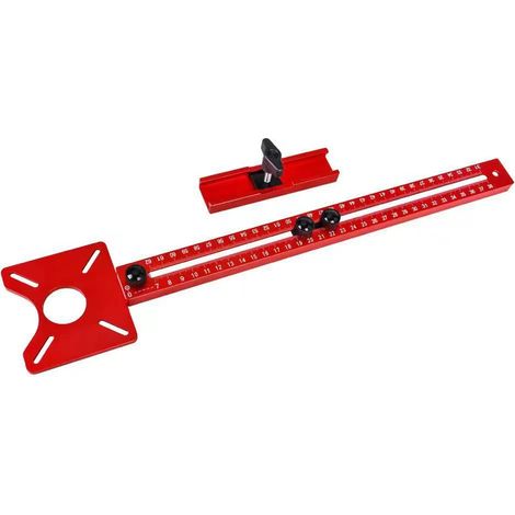 ALOVEZ Calibro di posizionamento specializzato per la rifilatura dei bordi nella lavorazione del legno tondo. Base per utensile per scanalatura di fori circolari. Lavorazione di blocchi di supporto. (1/3)