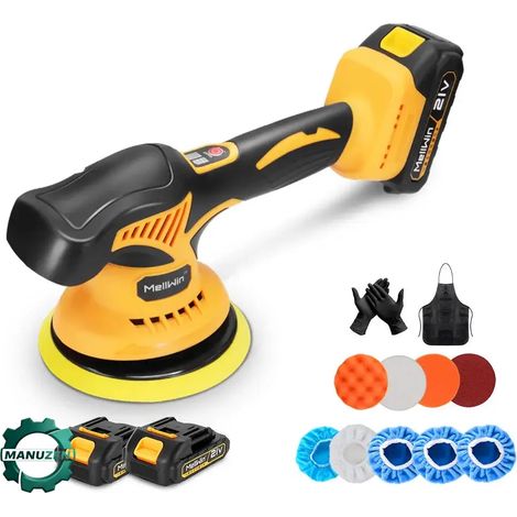 Manuzen - Polisseuse orbitale sans fil 150 mm – compatible Makita 18 V — Avec 2 batteries (1/5)
