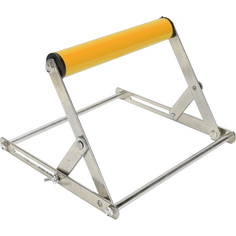 Support pour scie à onglet en acier inoxydable, table de sciage portable réglable en hauteur, structure multifonctionnelle jaune pour machine de coupe (1/5)