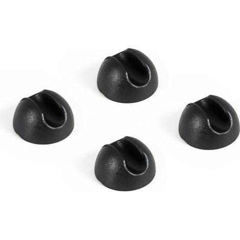 XEPHO Lot de 4 pieds de protection pour pieds en épingle à cheveux en PVC pour chaise ou meubles - Noir (1/5)